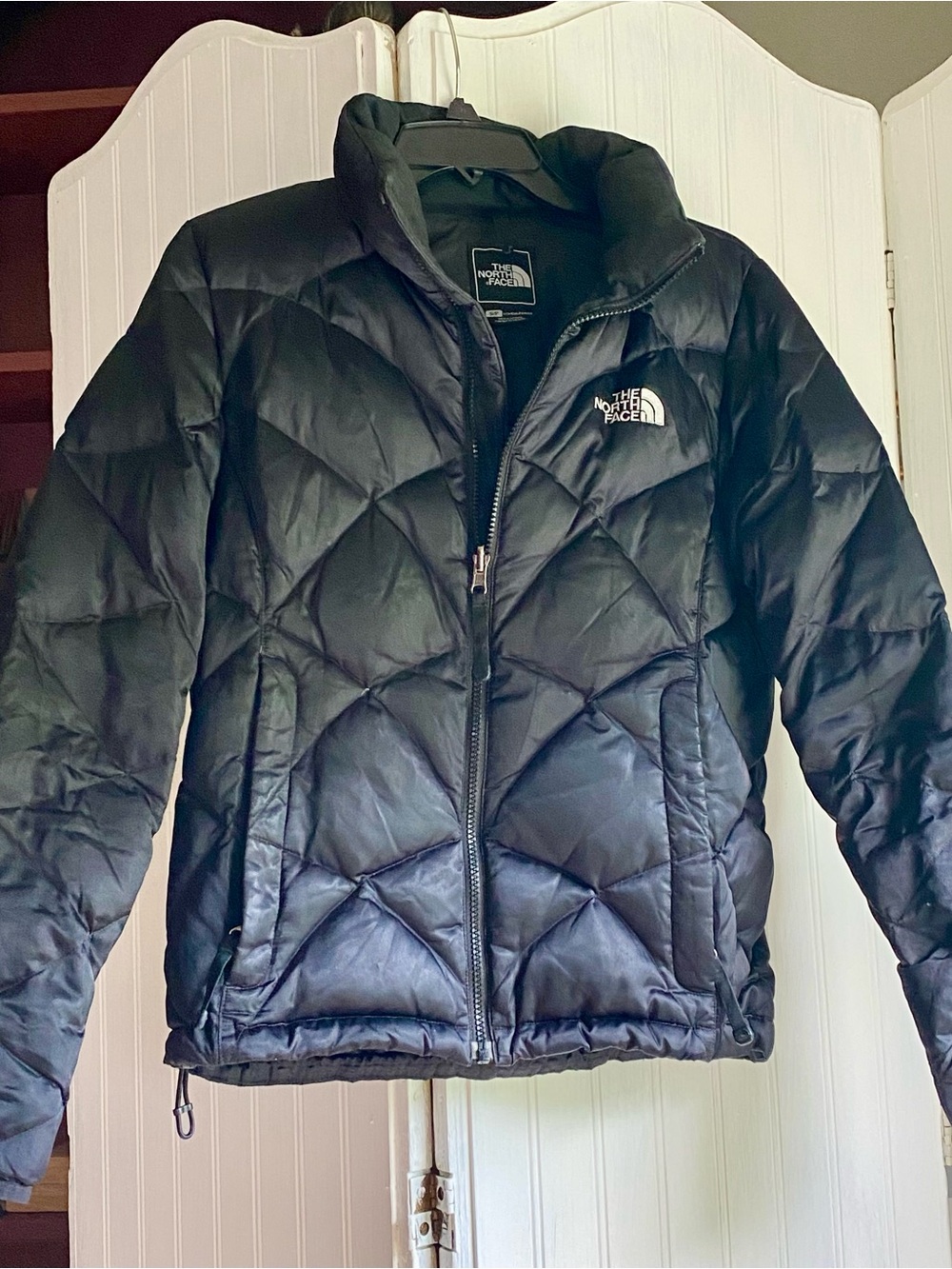 The North Face 550 Black Quilted Diamond-Pattern Down Puffer Jacket